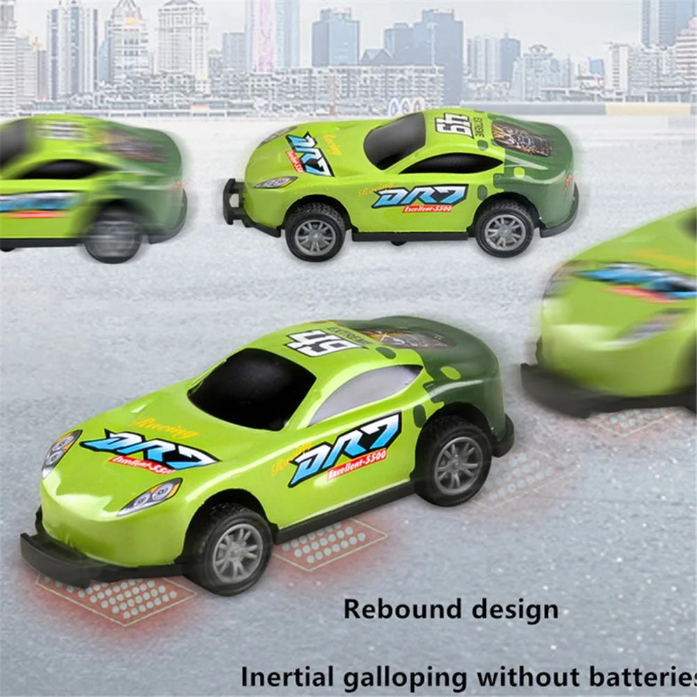 U212-42A 6Pcs Mini Iron Shell Pull-back Car Model Children Bounce Racing Car Toy - Random Color - 6