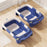 RJ307 Collapsible TPE+PP Infant Baby Bath Tub with Thermometer for Newborn Toddler - Blue - 2