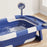 RJ307 Newborn Bathtub TPE+PP Infant Baby Bath Tub with Soft Cushion - Blue - 4