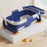 RJ307 Newborn Bathtub TPE+PP Infant Baby Bath Tub with Soft Cushion - Blue - 7
