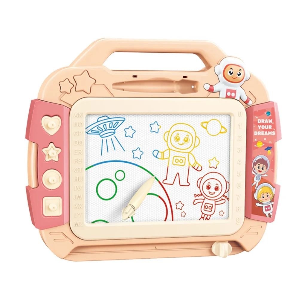 5503 Kids Magnetic DIY Drawing Board Toddlers Writing Doodle Tablet with Tablet Legs - Pink - 2