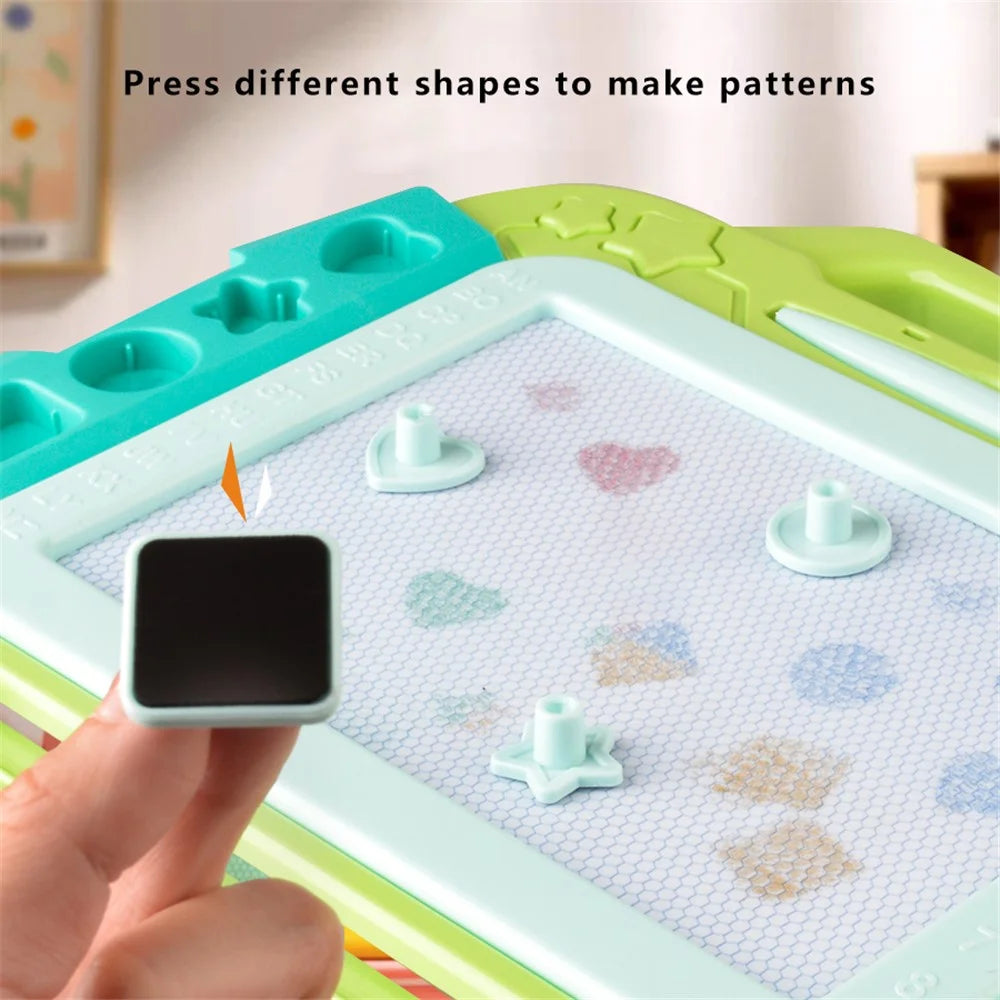 5503 Kids Magnetic DIY Drawing Board Toddlers Writing Doodle Tablet with Tablet Legs - Pink - 4