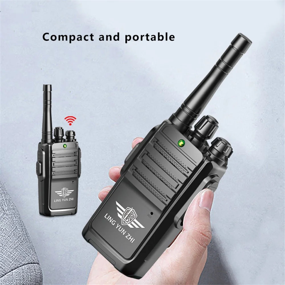 LZ031 1 Pair Kids Walkie Talkies Gifts Voice Call Family Walkie Talkie for Camping Hiking Indoor Outdoor - Black - 3