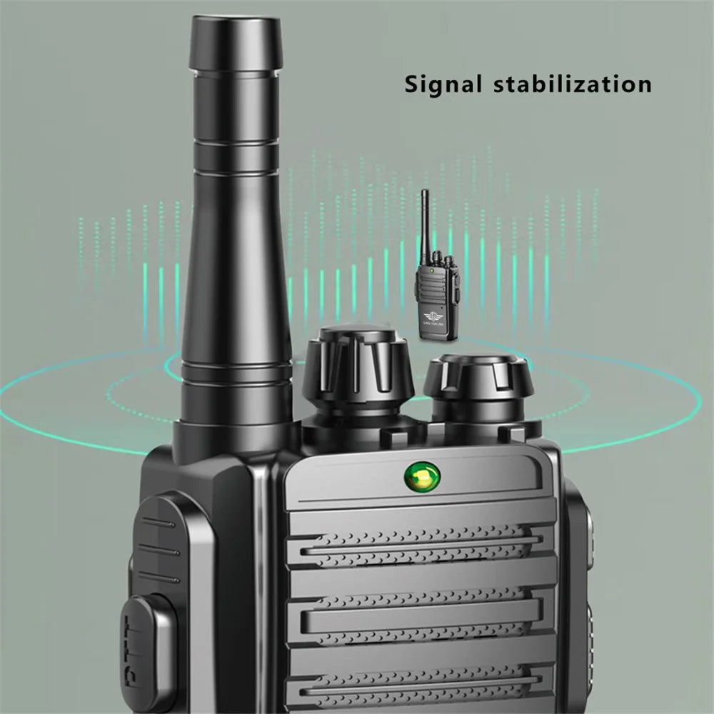 LZ031 1 Pair Kids Walkie Talkies Gifts Voice Call Family Walkie Talkie for Camping Hiking Indoor Outdoor - Black - 4