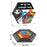2-in-1 Puzzle Chess Parent-Child Interactive Board Game Hand-Eye Coordination Educational Toy - Hexagonal - 6