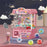 JJT839A Claw Machine Doll Machine with 10 Dolls, 20 Coins, 10 Twisted Egg Sounds and Lights Doll Machine Best Gift Toy for Kids Support USB / Battery Dual Powered - Pink - 2