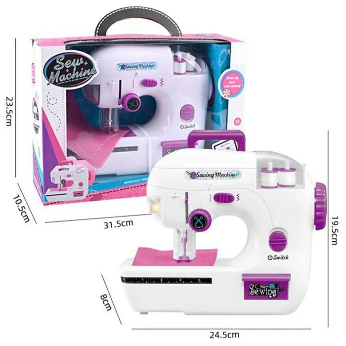 7802 Sewing Machine Toy Kids Sewing Kit Children Beginner DIY Art Craft (Dual Way Power Supply) - 2