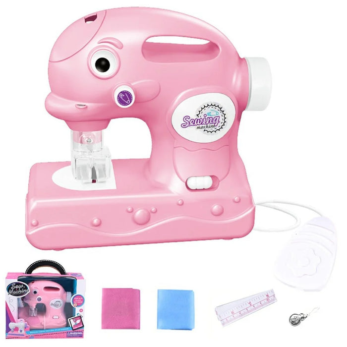 7812 Children Sewing Machine Sewing Kit DIY Craft Pretend Play Toy - 1