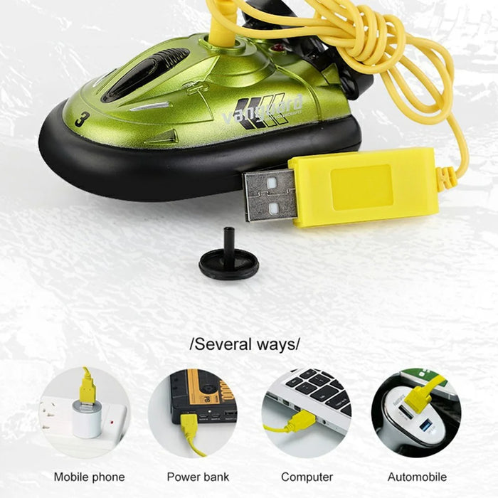 777-580 Mini RC Hovercraft Electric Speedboat Boy Toy 2.4G Waterproof RC Boat - Blue - 5