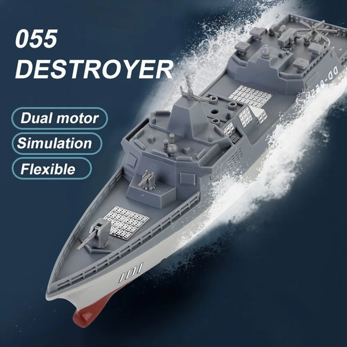 777-583 Mini 2.4G RC Boat Electric Military Aviation Model High-Speed Remote Ccontrol Destroyer Toy Boat - 2