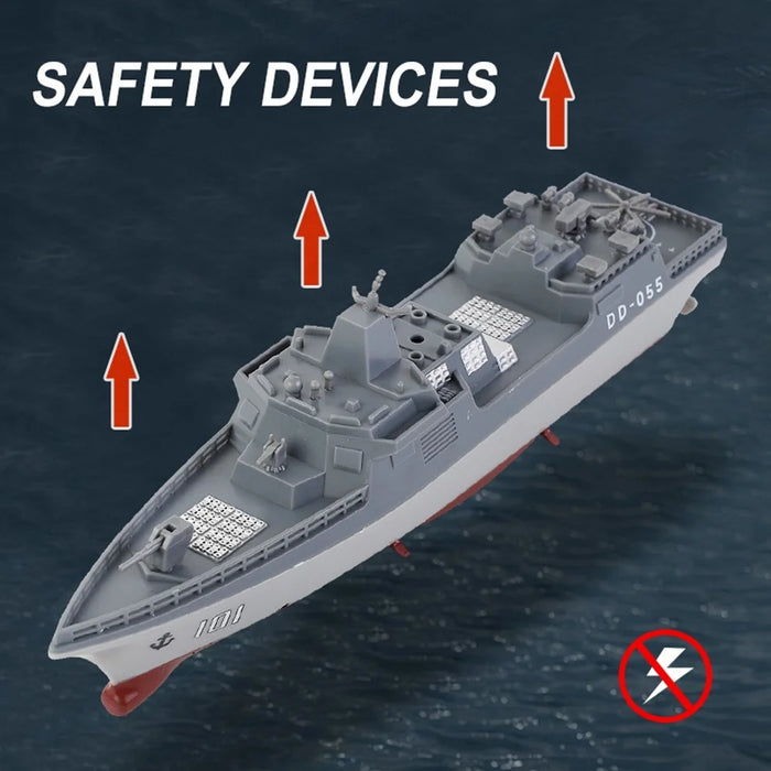 777-583 Mini 2.4G RC Boat Electric Military Aviation Model High-Speed Remote Ccontrol Destroyer Toy Boat - 5