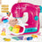 JJT7801 Kids DIY Electric Sewing Machine Toy Set for Girls, Non-Woven Fabric Craft Kit Pretend Play Tailor Toy - 3