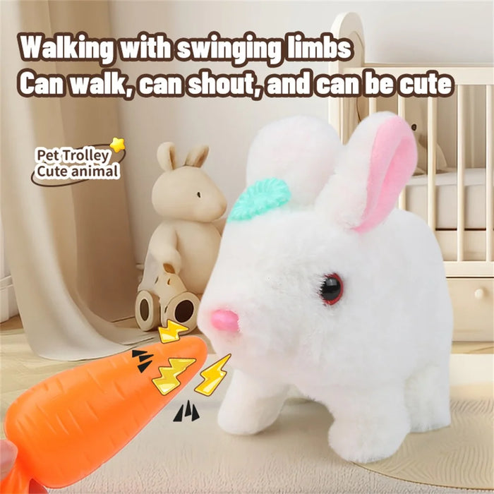 JLX688-261A / 262A Kids Pretend Play Pet Stroller Toy Cute Doll Cart with Rich Accessories - Rabbit - 2