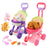 JLX688-261A / 262A Kids Pretend Play Pet Stroller Toy Cute Doll Cart with Rich Accessories - Rabbit - 6