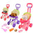JLX688-261A / 262A Kids Pretend Play Pet Stroller Toy Cute Doll Cart with Rich Accessories - Rabbit - 7