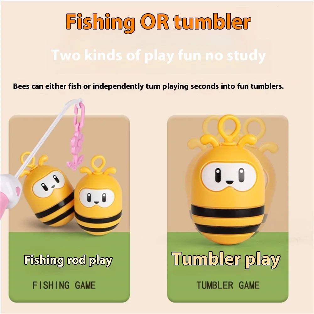 JX9801A Children's Bee Tumbler Fishing Set Parent Child Interactive Game, Puzzle and Early Education - 4