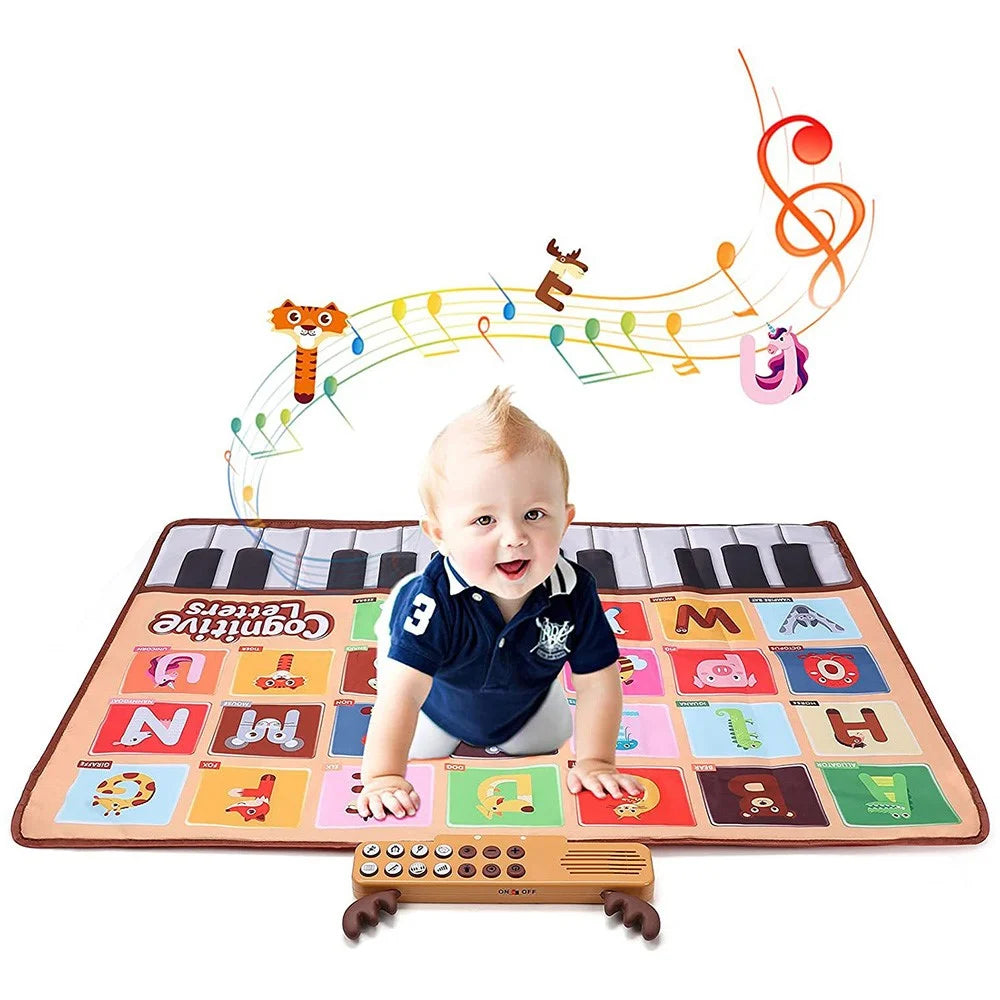 Musical Play Mat for Kids Piano Keyboard Dance Mat Crawling Mat Educational Toy - 4