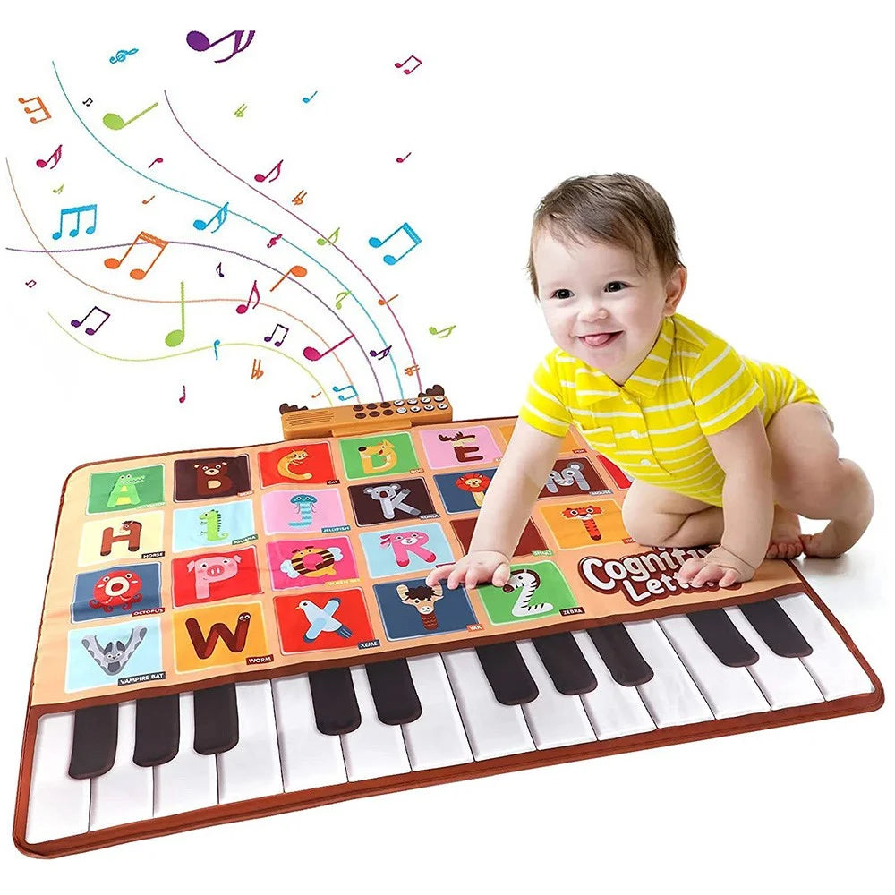 Musical Play Mat for Kids Piano Keyboard Dance Mat Crawling Mat Educational Toy - 5
