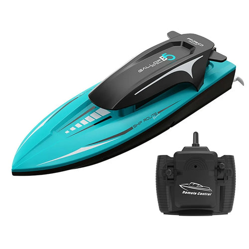 B5 RC Boat High Speed Motorboat 4 Channel 2.4G Electric Yacht Model Toy for Summer Water Fun (Single Battery) - Blue - 1