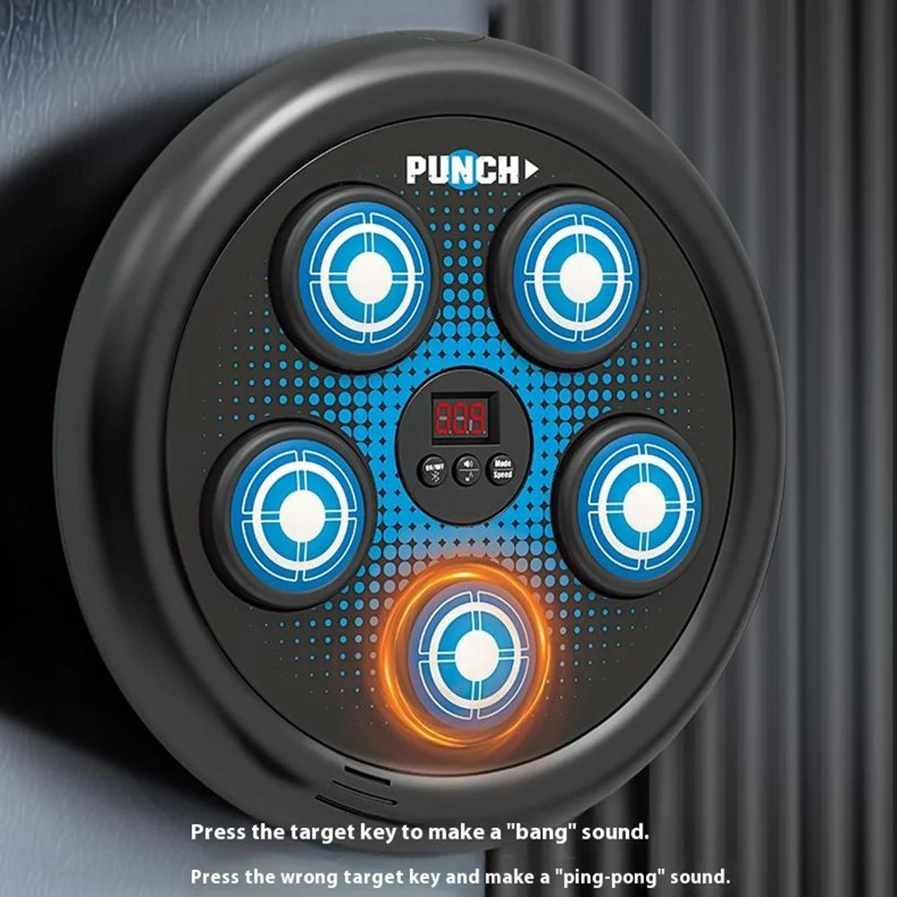SJL3610 Music Boxing Target for Kids Bluetooth-Compatible Rhythm Punching Smart Scoring Reaction Trainer - Blue - 3