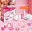 Children Pretend Play Makeup Set 11Pcs Cosmetics Kit Toy Role Play Beauty Accessories - Pink - 4