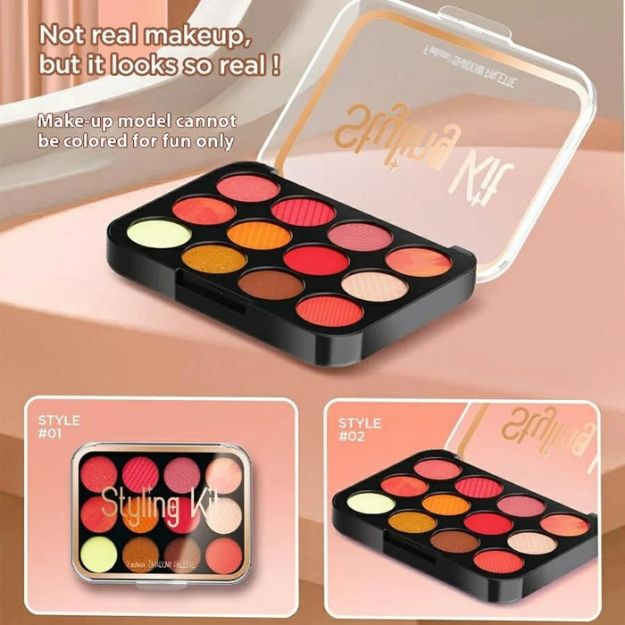 Children Pretend Play Makeup Set 11Pcs Cosmetics Kit Toy Role Play Beauty Accessories - Pink - 5