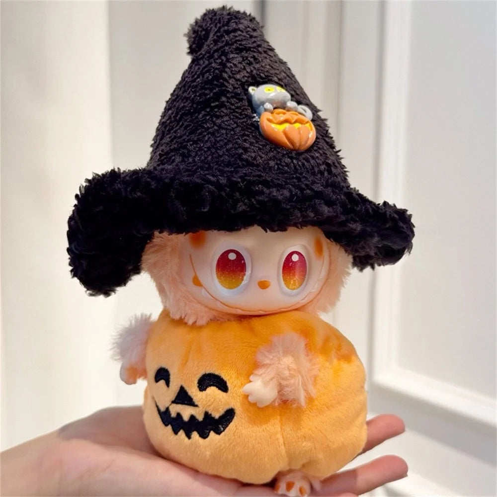 Doll Clothes Halloween Pumpkin Costume with Hat Accessory for 17cm 1st / 2nd / 3rd Figures (No Doll) - Black - 3