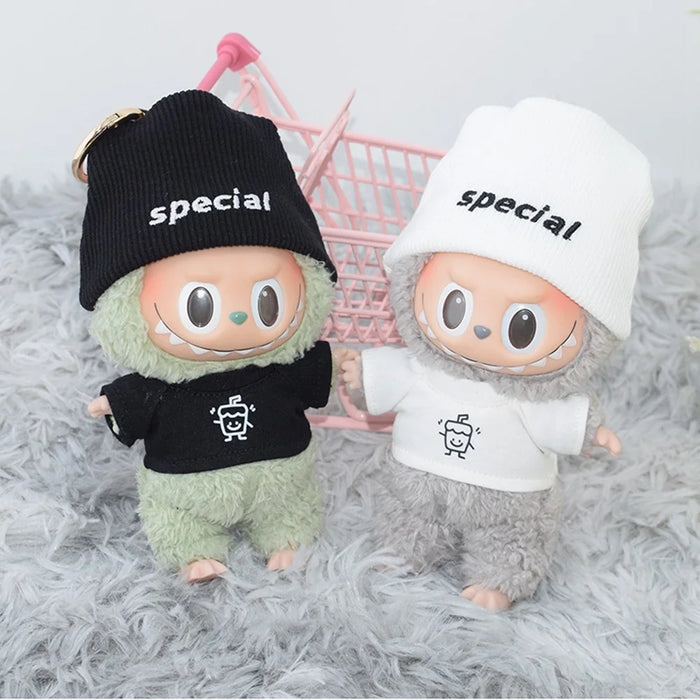 17cm Doll Clothes Set with Hat for Vinyl Figure Outfit Accessory (No Doll) - Black - 4
