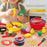 7718 28Pcs Children Play Kitchen Set Pretend Cooking Toy with Light / Sound Effects Educational Learning Toy - Blue - 3