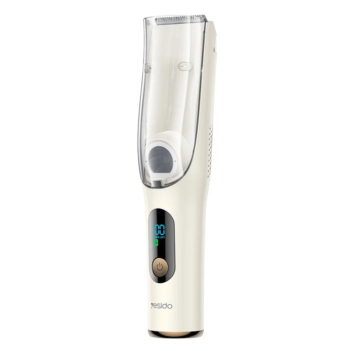 YESIDO MG19 For Children Hair Clipper with Smart Digital Display Cool Ceramic Blade 2 Speed Mode Hair Trimmer - White - 1