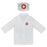 Kid Doctor Cosplay Nurse Costume Set V Neck Medical Surgical Outfit with Hat Children Party Clothes, Size: 110cm - White - 1