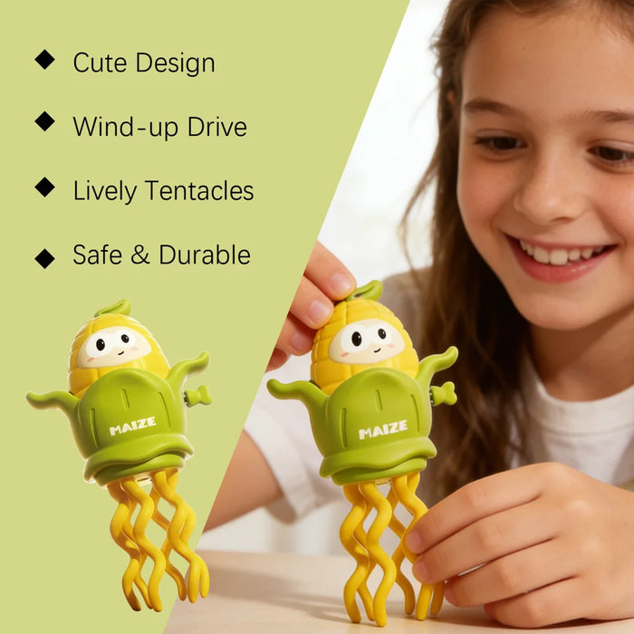 DOWMOO Dancing Corn Octopus Toy Relieve Stress Wind Up Toy for Children No Battery Required - 4
