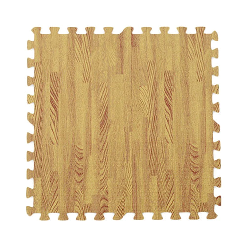 4Pcs 60*60*1.2cm Children Crawling Mat Wood Grain EVA Floor Mat Sports Protection Gym Non-slip Soft Foam Puzzle Rug - Light Color - 1
