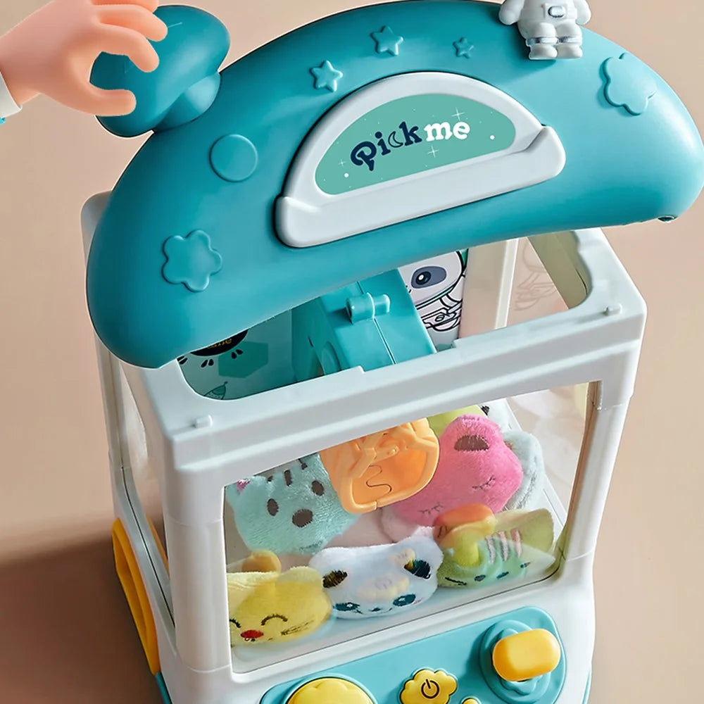 SJL6739 Claw Machine for Kids Spaceman Capsule Claw Game Prizes Toy 2 Power Supply Modes - Green - 5