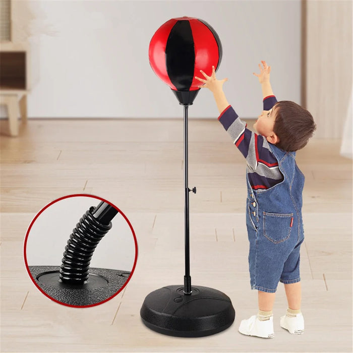 YY789-10A Punching Bag with Stand for Kids Adjustable Boxing Bag Punching Ball Set with Boxing Gloves - 3