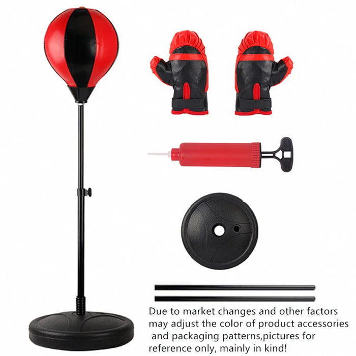 YY789-10A Punching Bag with Stand for Kids Adjustable Boxing Bag Punching Ball Set with Boxing Gloves - 4