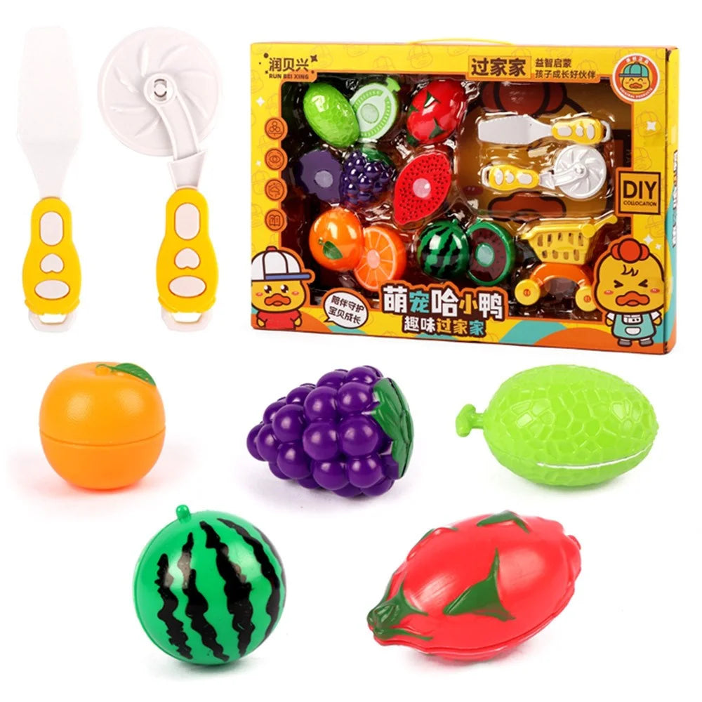 Plastic Simulation Fruit Cutting Toy Children Fun Kitchen Play House Toy Set - 1