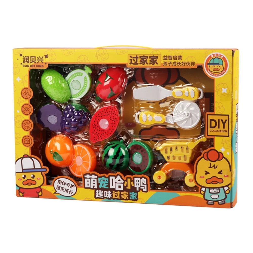 Plastic Simulation Fruit Cutting Toy Children Fun Kitchen Play House Toy Set - 2