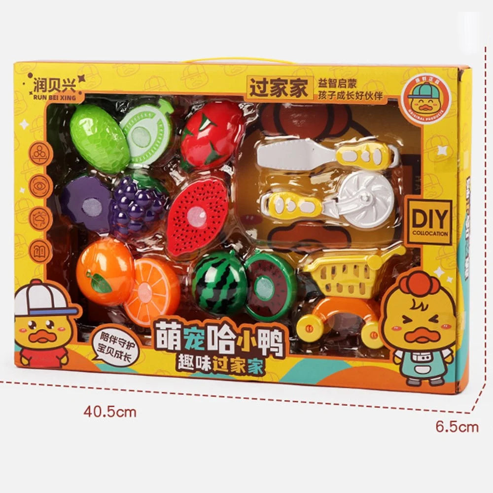 Plastic Simulation Fruit Cutting Toy Children Fun Kitchen Play House Toy Set - 7
