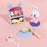 Cute Cartoon Rabbit Plastic Simulation Electric Appliance Kids Pretend Play Home Appliance Toy Set - Washing Machine - 5