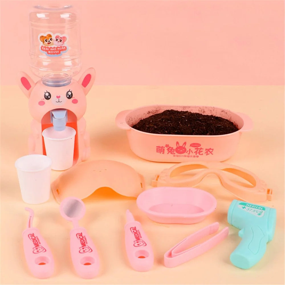 15Pcs / Set Garden Planting Growing Kit Flower Pot Seeds Soil Interactive Toys Kit Kids Gift ST - 2