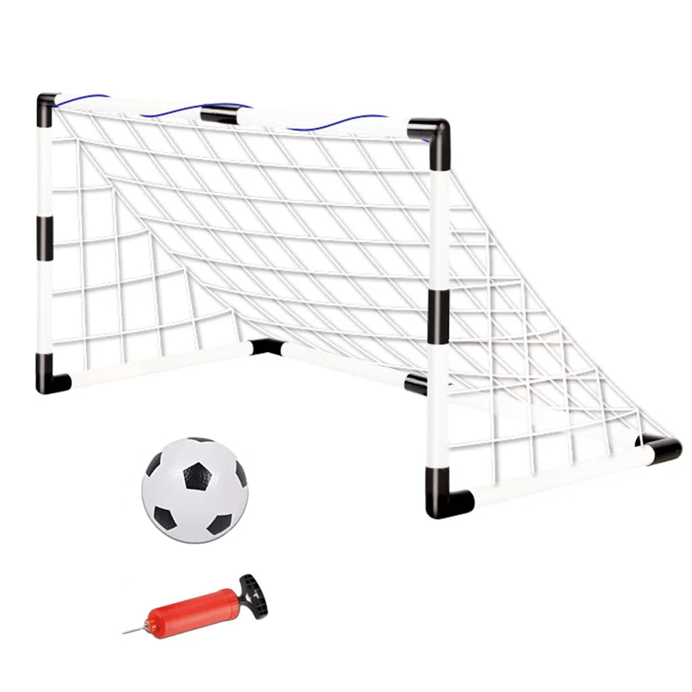 6601 Kids Portable Outdoor Football Playset Soccer Sports Toys Indoor Arcade Game with Soccer Goal, Inflator - 1