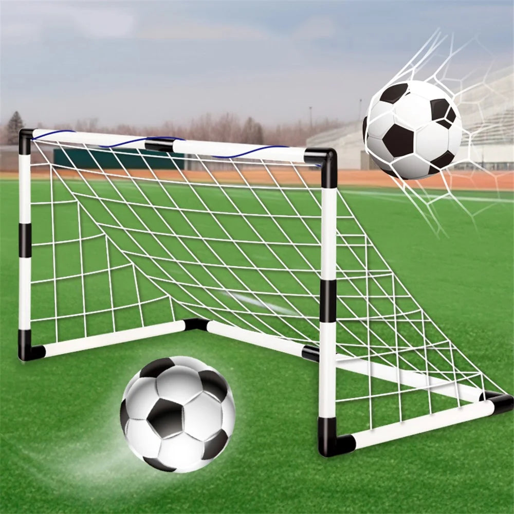 6601 Kids Portable Outdoor Football Playset Soccer Sports Toys Indoor Arcade Game with Soccer Goal, Inflator - 3