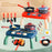 7706-12A Kids Play House Kitchen Stove Toy Simulation Cooking Kitchenware Set with Light and Sound Effects - Red - 2
