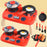7706-12A Kids Play House Kitchen Stove Toy Simulation Cooking Kitchenware Set with Light and Sound Effects - Red - 3