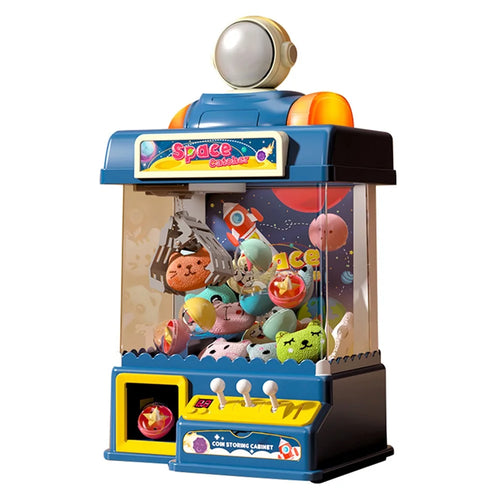 874 Claw Machine for Kids Arcade Game Electronic Mini Doll and Toy Grabber Dispenser with Lights, Sound - Space / Blue - 1