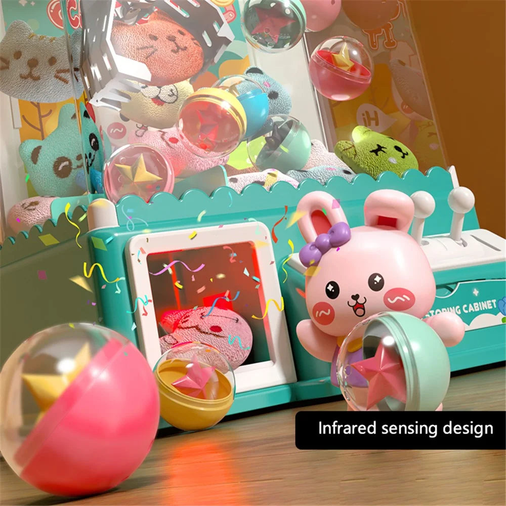 874 Claw Machine for Kids Arcade Game Electronic Mini Doll and Toy Grabber Dispenser with Lights, Sound - Space / Blue - 7