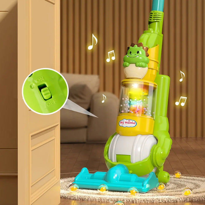 JJT828 Kids Light Sound Vacuum Cleaner Toy Pretend Role Play House Keeping Cleaning Play Set (Charging Design) - Rabbit - 4
