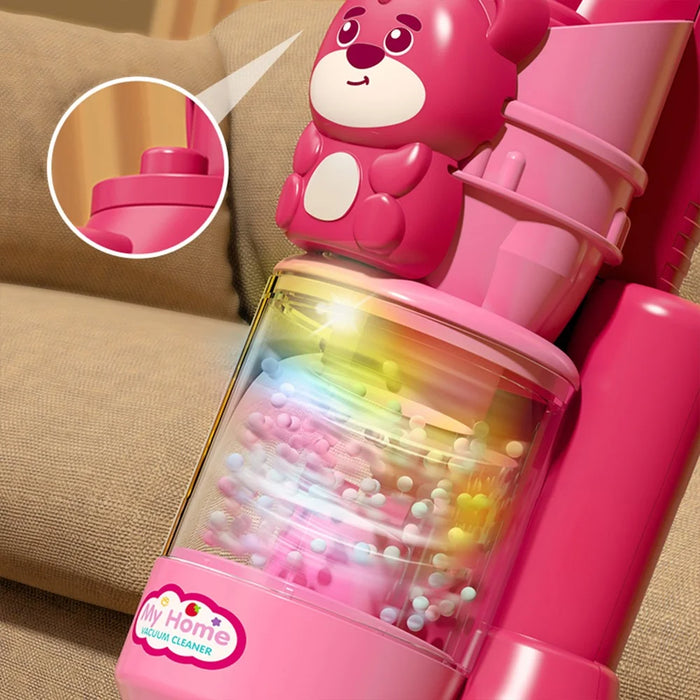 JJT828 Kids Light Sound Vacuum Cleaner Toy Pretend Role Play House Keeping Cleaning Play Set (Charging Design) - Rabbit - 5