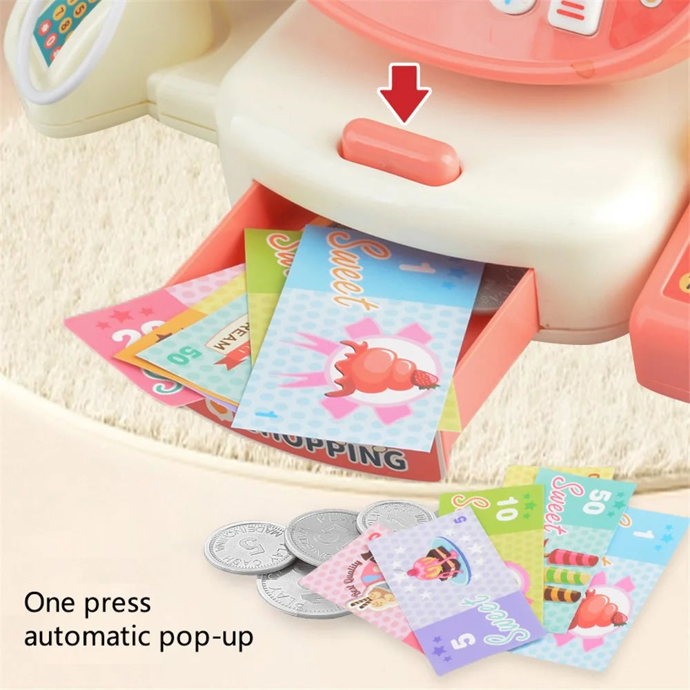 JJT816 Cute Rabbit Cash Registers Pretend Play Set Supermarket Checkout Counter Toys for Children - 7
